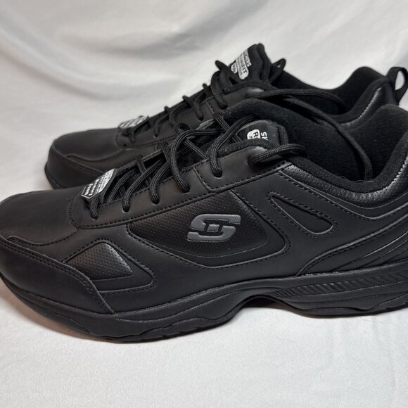NEW Skechers Work Shoe Womens Size 12 Slip Resistant Memory Foam Relaxed Fit BLK - Picture 5 of 11